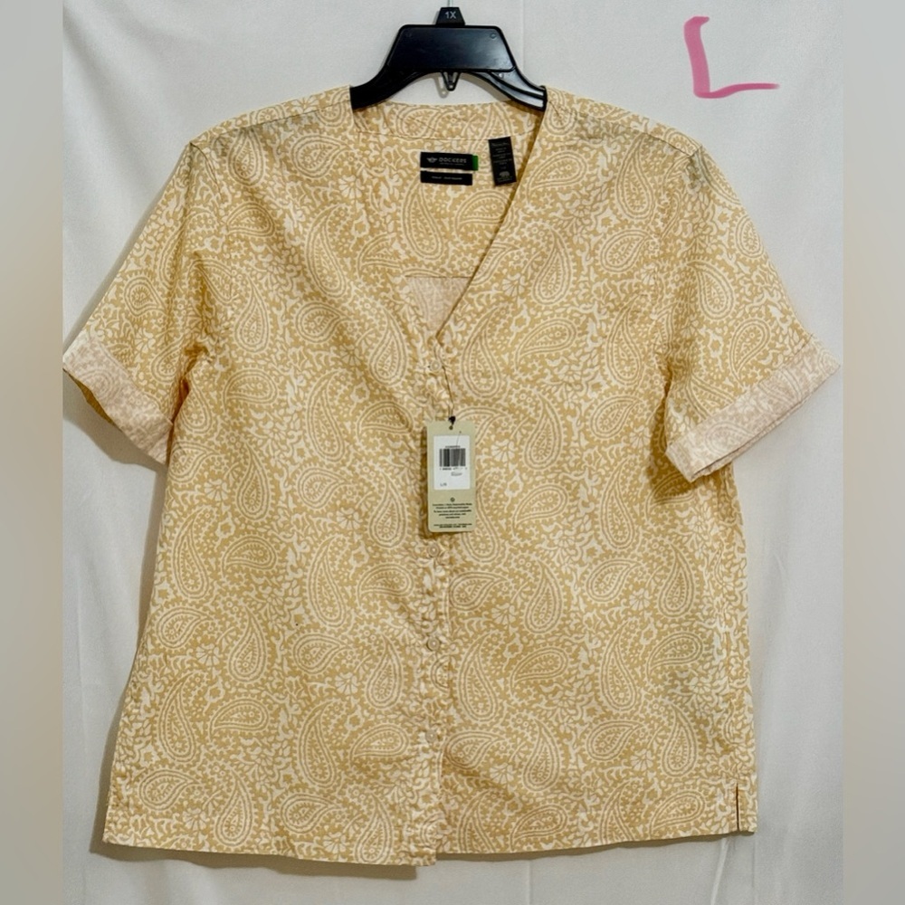 Paisley Print Cream Top